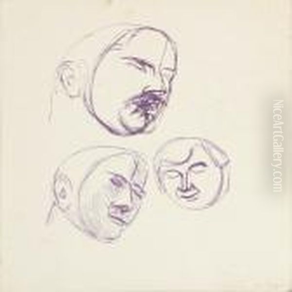 Studies Of Models And Faces - view 1