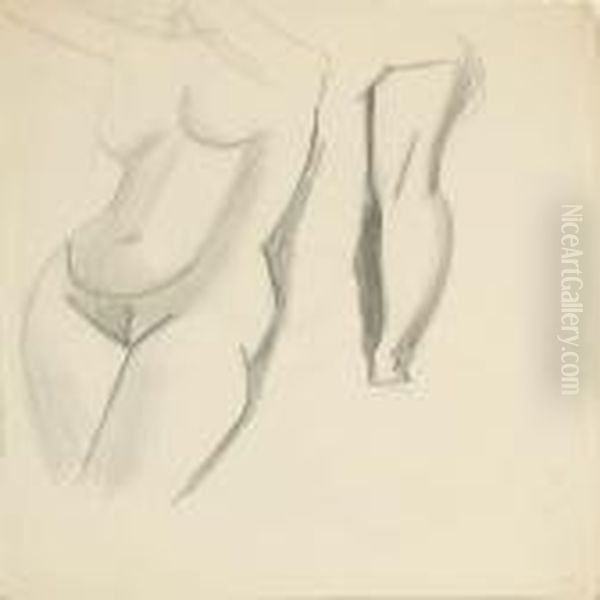 Studies Of Naked Woman And A Hand - view 1