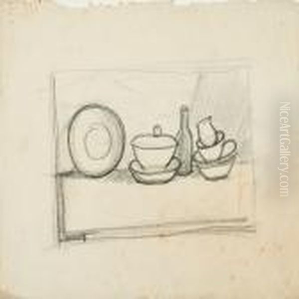 Four Still Lifes, Verso Study Of A Male Model - view 1