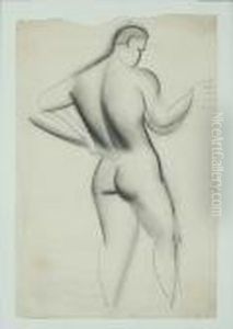 Standing Model. Unsigned. Verified On The Reverse by Vilhelm Lundstrom