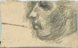 Seated Models And Face by Vilhelm Lundstrom