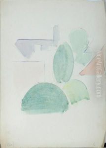 Buildings With Green Vegetation, 1940's by Vilhelm Lundstrom