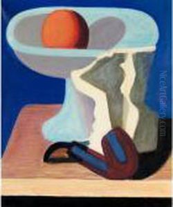Opstilling Med Pibe Og Appelsin (still Life With A Pipe And Orange) by Vilhelm Lundstrom