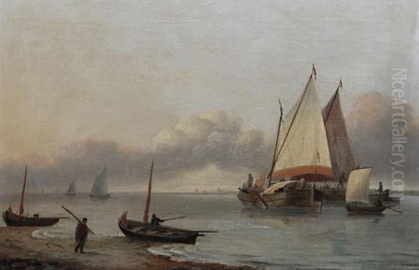 Barges Off Shore - view 1
