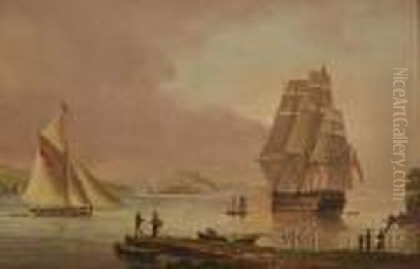 H.m.s. Implacable, 14 Guns Off Toward Point, Firth Ofclyde - view 1