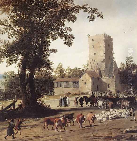 Italianate Landscape with the Parting of Jacob and Laban c. 1630 - view 1