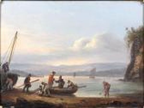 Passengers Boarding The Ferry To Cross The Teign - view 1