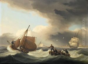 Heaving-to On A Breezy Day by Thomas Luny