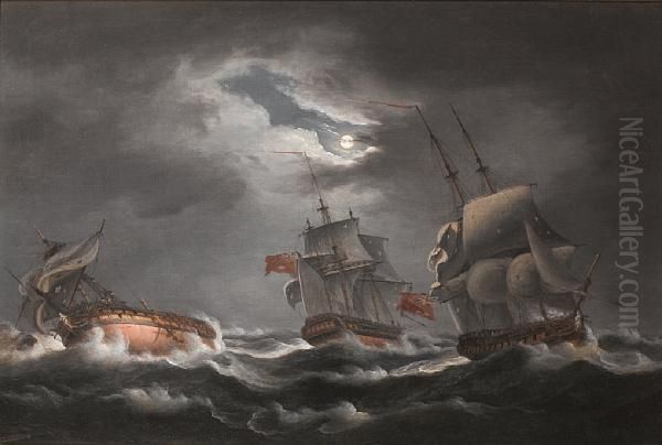 An Anglo-french Naval Engagement - view 1