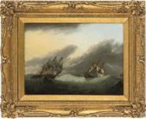 Warships In An Offshore Swell