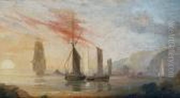 Shipping At Sunset And Evening, A Pair - view 1