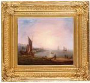 Strandbild Med Figurer by Thomas Luny