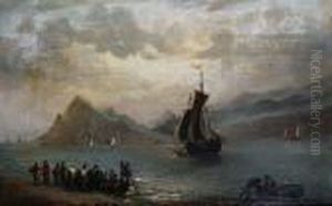 Unloading A Boat In A River Estuary