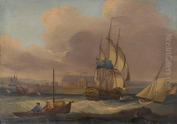 A Ship-of-the-line Off A Fort - view 1