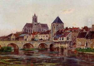 View Of Moret-Sur-Loing by Edmond Marie Petitjean