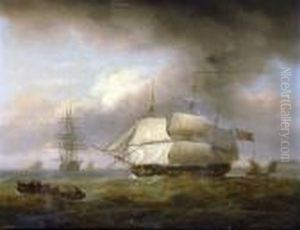 A Pair, Unloading The Catch By A Ruin And Returning To Shore A Pair, Unloading The Catch By A Ruin And Returning To Shore