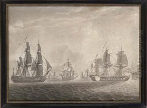 East India Company Ship General 
Goddard, Capturing Seven Dutch East Indiamen Off St Helena, 14th June, 
1795, By R. Pollard