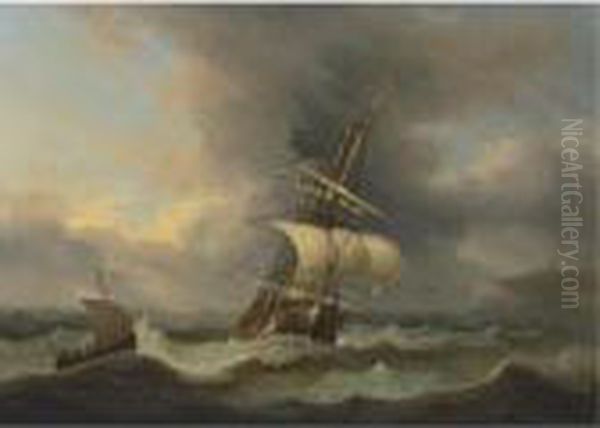 Shortening Sail Off South Foreland - view 1