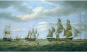 Shipping Off The Coast by Thomas Luny