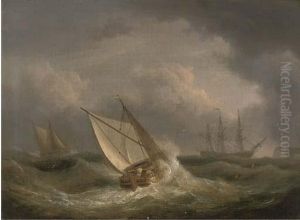 Riding Out The Gale Off The Ness by Thomas Luny