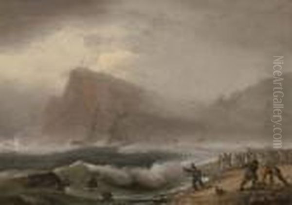 A Brig Running Into The Harbour At Teignmouth - view 1