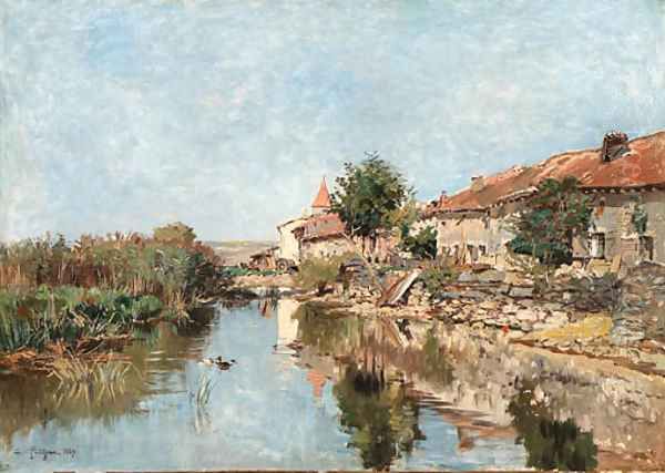 A village by a river - view 1
