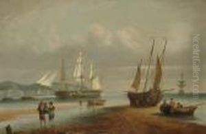 Coastal Scene At Low Tide by Thomas Luny