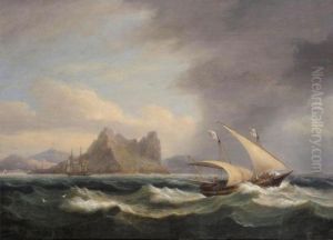 Shipping Off A Mountainous Coast In Stormy Seas by Thomas Luny