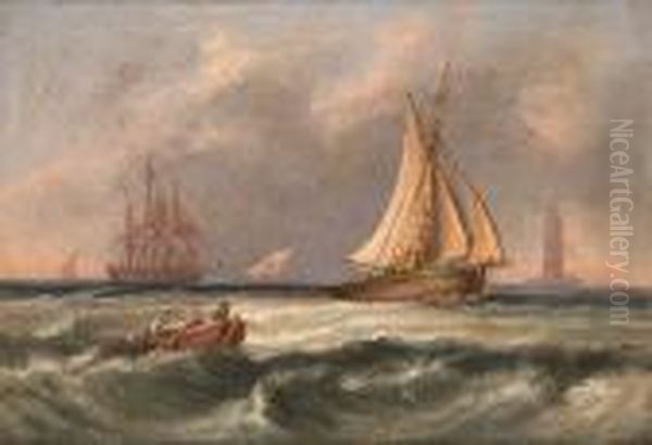 Vessels Off A Lighthouse - view 1