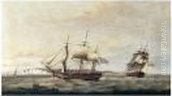 H.m.s. Thornton In Two Positions Off Dover - view 1