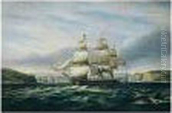 A British Frigate Off Torbay - view 1
