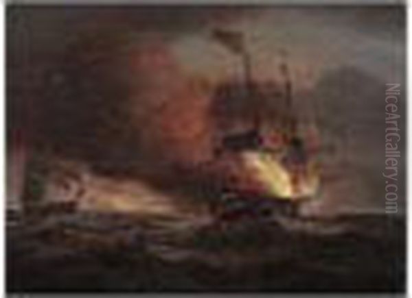 The 'cambria' Saving The Crew Of The 'kent' East Indiaman, March 1st 1825 - view 1