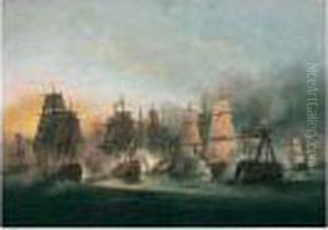 Admiral Rodney's Victory At The Battle Of The Saints by Thomas Luny