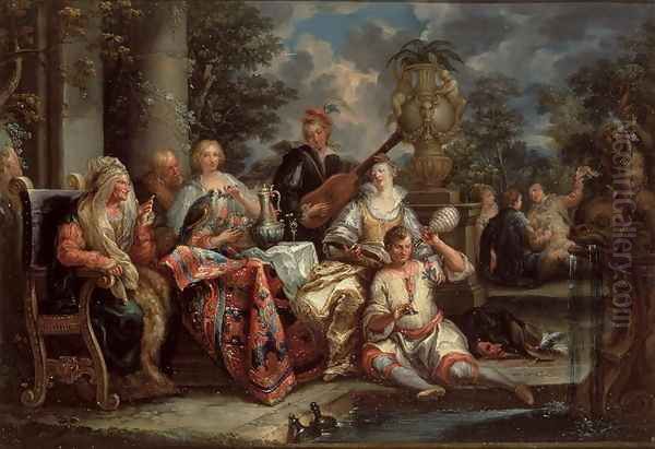 A Musical Interlude on a Patio - view 1