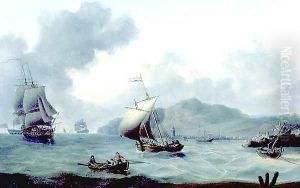 Shipping off Tenerife Island by Charles Martin Powell