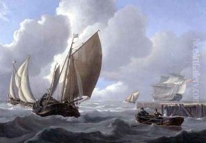 Shipping off the Dutch Coast by Charles Martin Powell