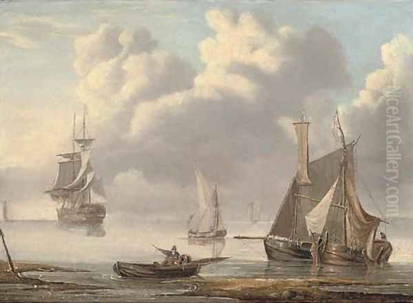 Shipping at anchor in a calm - view 1