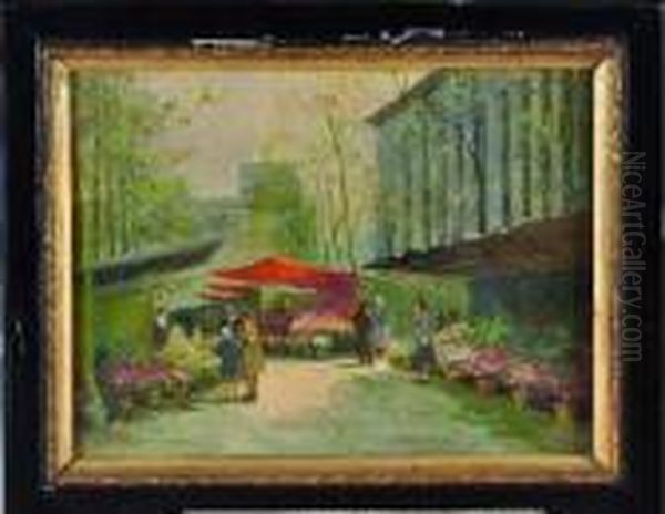 le Marche Aux Fleurs Place De La Madeleine, A Paris - view 1
