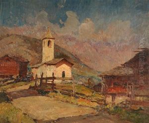 - "valle Di Gressoney Con Chiesa E Cascinali" by Alessandro Lupo