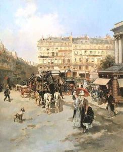A Square near the Stock Exchange, Paris by Vicente Garcia de Paredes