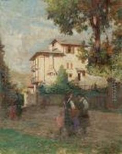 La Casa D'estate Olio Su Cartone La Casa D'estate Olio Su Cartone