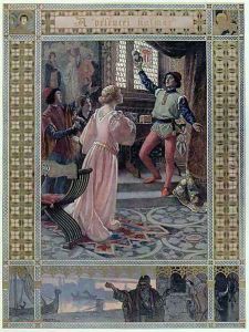 Illustration from The Merchant of Venice by William Shakespeare 1565-1616 c.1900 by Christian August Printz