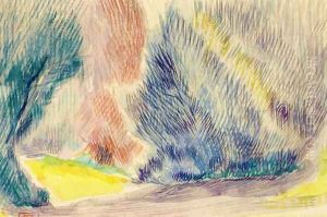 Wooded Landscape by Hippolyte Petitjean