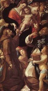 Madonna And Child With Saints And Angels by Carlo Antonio Procaccini