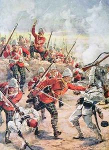 Storming the Trenches, illustration from Glorious Battles of English History by Major C.H. Wylly, 1920s