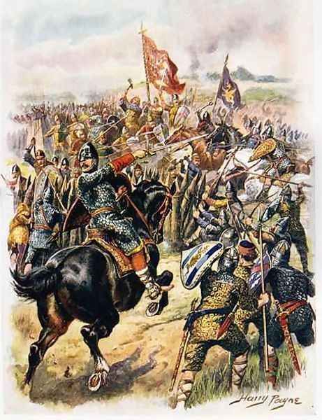 Harolds c.1022-66 Last Stand, illustration from Glorious Battles of English of English History by Major C.H. Wylly - view 1