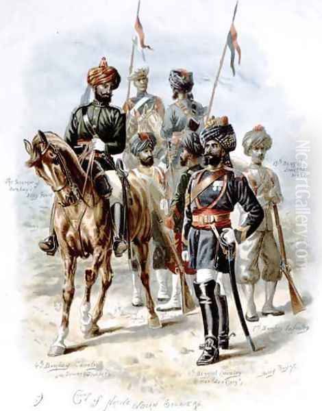 Group of Native Indian Soldiers, early twentieth century - view 1