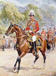 Field-Marshal Earl Kitchener, illustration from Brave Deeds by Brave Men, by C. Sheridan Jones, pub. 1922 by Henry A. (Harry) Payne
