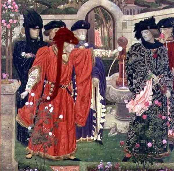 Choosing the Red and White Roses - view 1