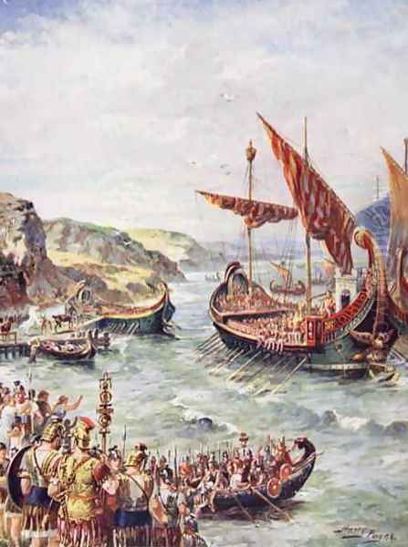 The departure of the Romans from Britain, illustration from The History of the Nation - view 1